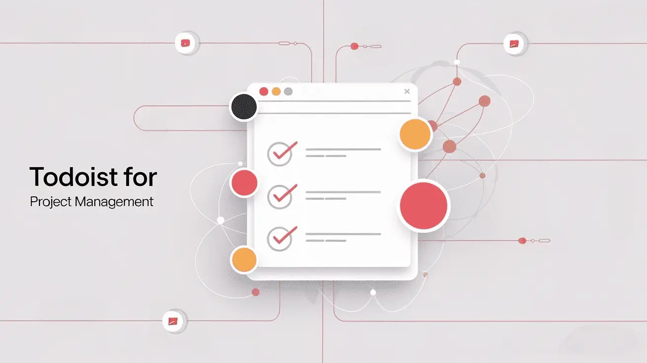 Todoist project management dashboard showing tasks, projects, and team collaboration features